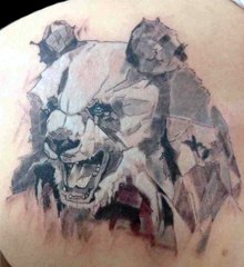 татуировка панда
